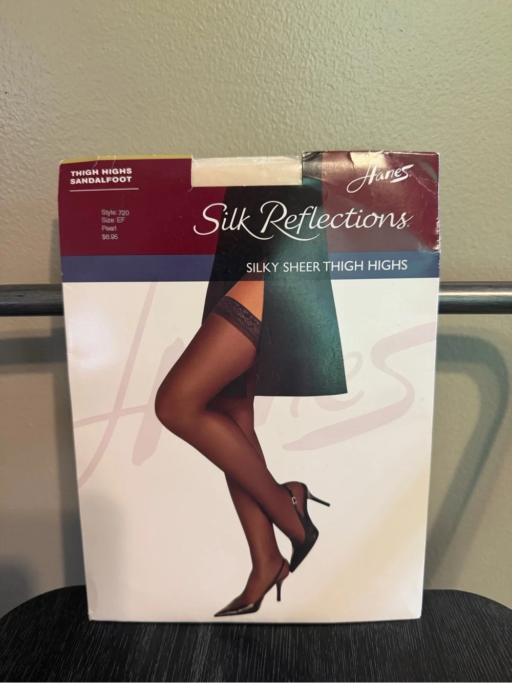 Hanes Silk Reflections Silky Sheer Thigh Highs Size EF Pearl Style 720 NIP
